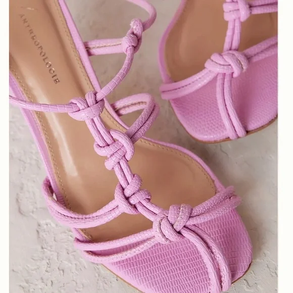 New Anthropologie Light Pink Strappy Spring, Summer Sandals - Picture 8 of 9